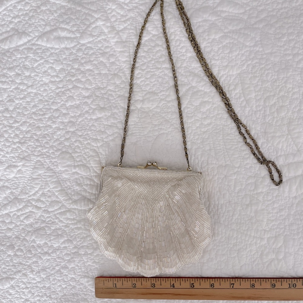 Intricate aura borealis beaded purse